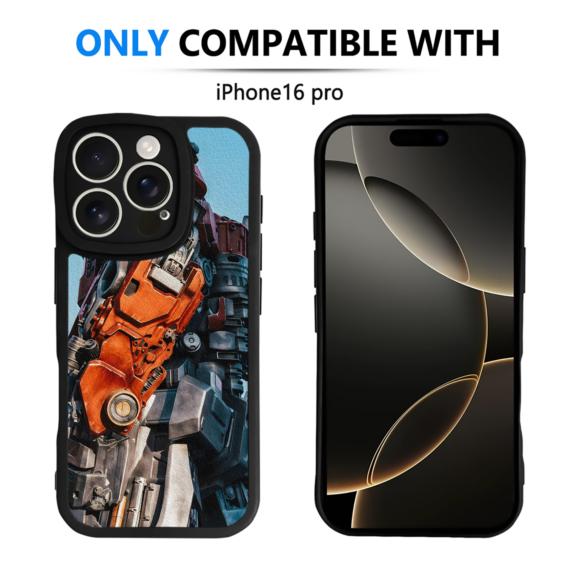 （画像用） Transformers トランスフォーマー 【iPhone 16シリーズ対応】シリコンスマホケース（レザー調） 材質：シリコン